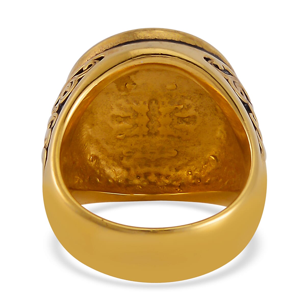 Men's Ring in Black Oxidized and ION Plated YG Stainless Steel (Size 11.0) image number 4