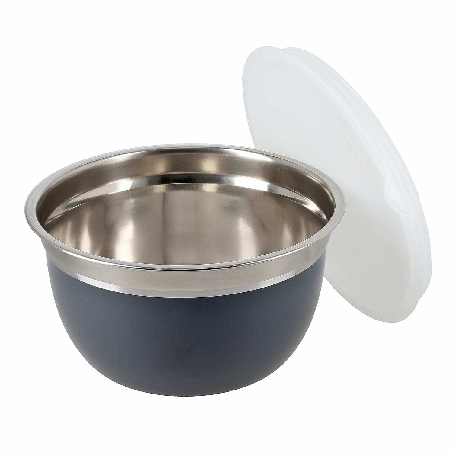 Buy Set of 3 Gray Stainless Steel German Bowl with Inside Lid at