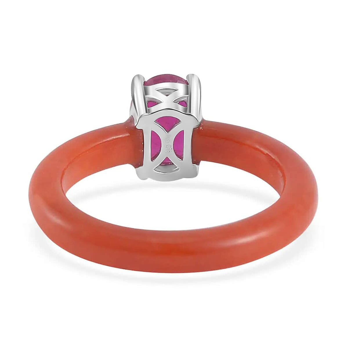 Ruby　inomata リング① Lab Created Ruby Rhodium Over Sterling Silver Ring 2.38ctw