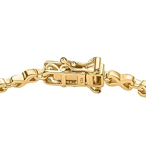 Star Ruby Fancy 10.85 ctw Bracelet in Vermeil YG Over Sterling Silver (8.00 In)