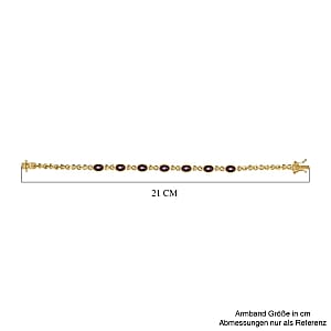 Star Ruby Fancy 10.85 ctw Bracelet in Vermeil YG Over Sterling Silver (8.00 In)