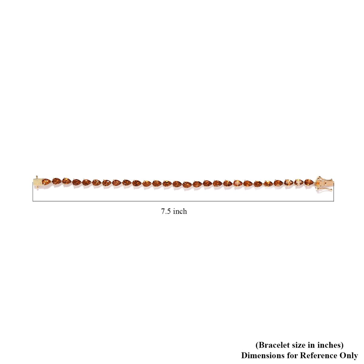 Santa Ana Madeira Citrine Tennis Bracelet in Vermeil Yellow Gold Over Sterling Silver (7.25 In) 9.35 ctw image number 4