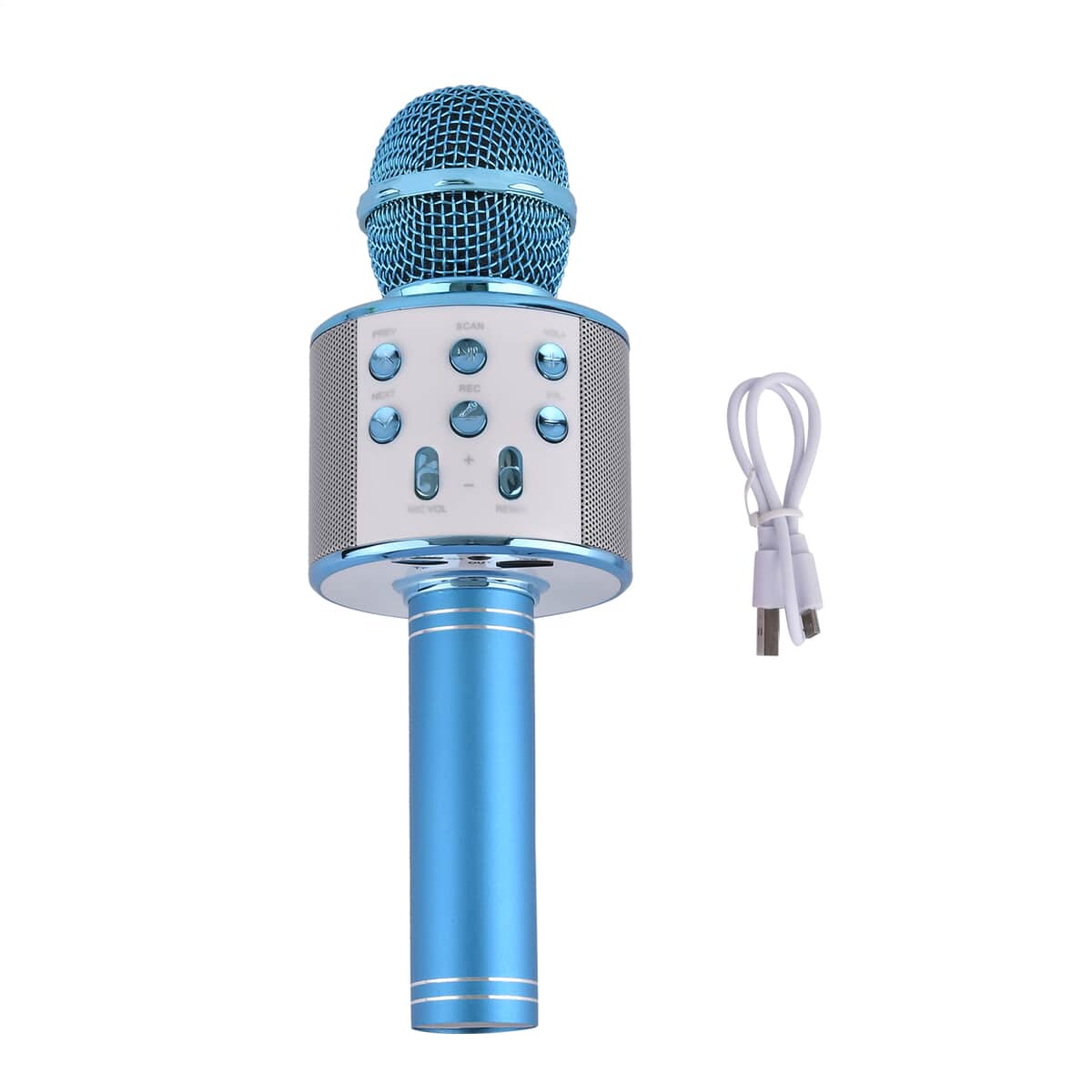 Light Blue Color Wireless Multifunctional Karaoke Microphone HIFI Speaker image number 0