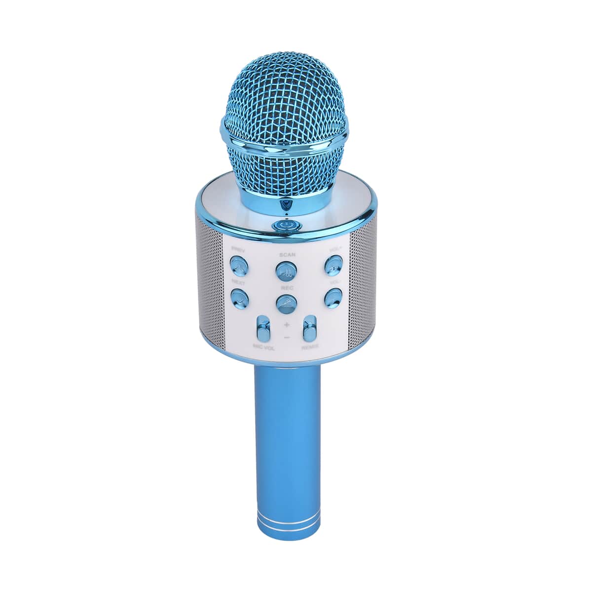 Light Blue Color Wireless Multifunctional Karaoke Microphone HIFI Speaker image number 1