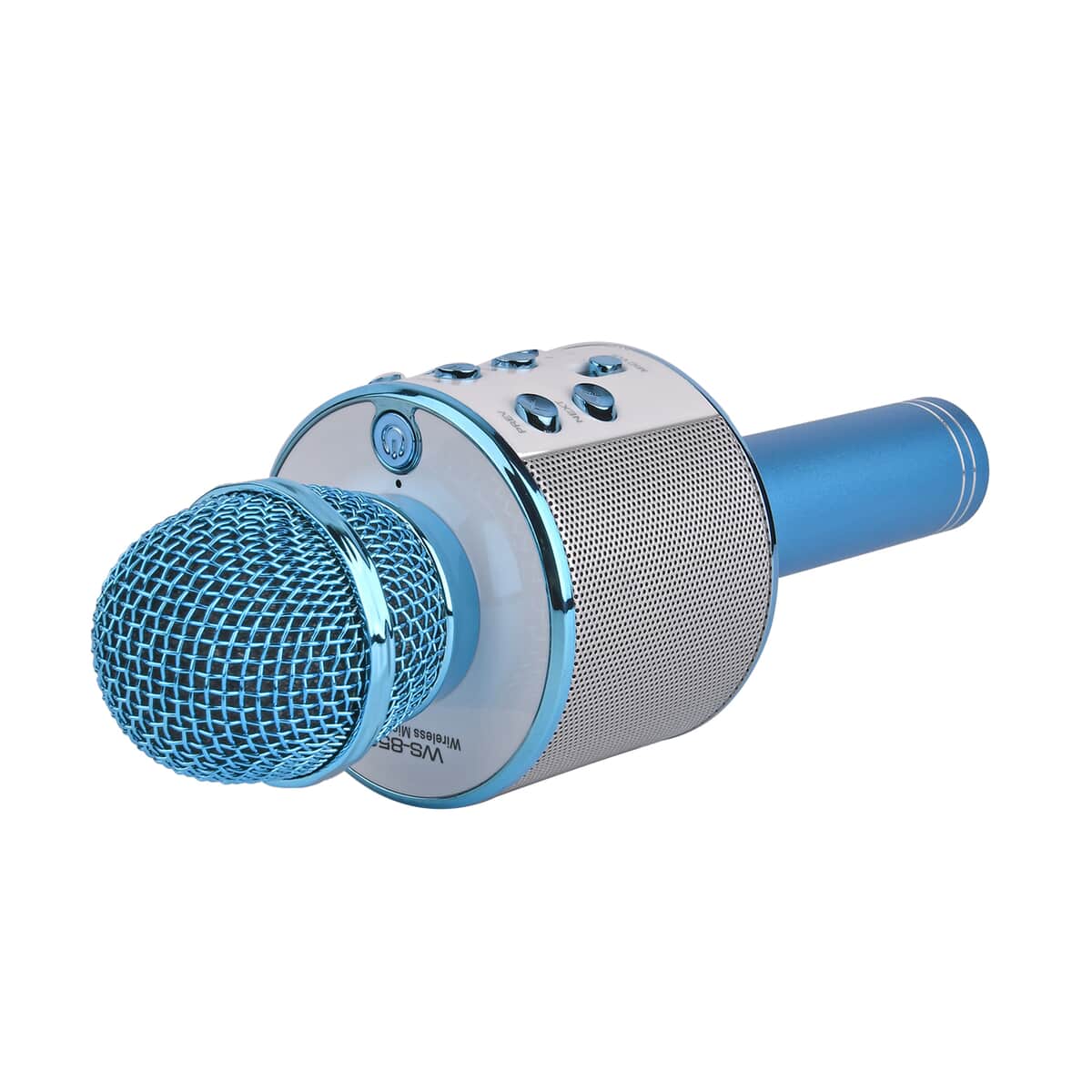 Light Blue Color Wireless Multifunctional Karaoke Microphone HIFI Speaker image number 4