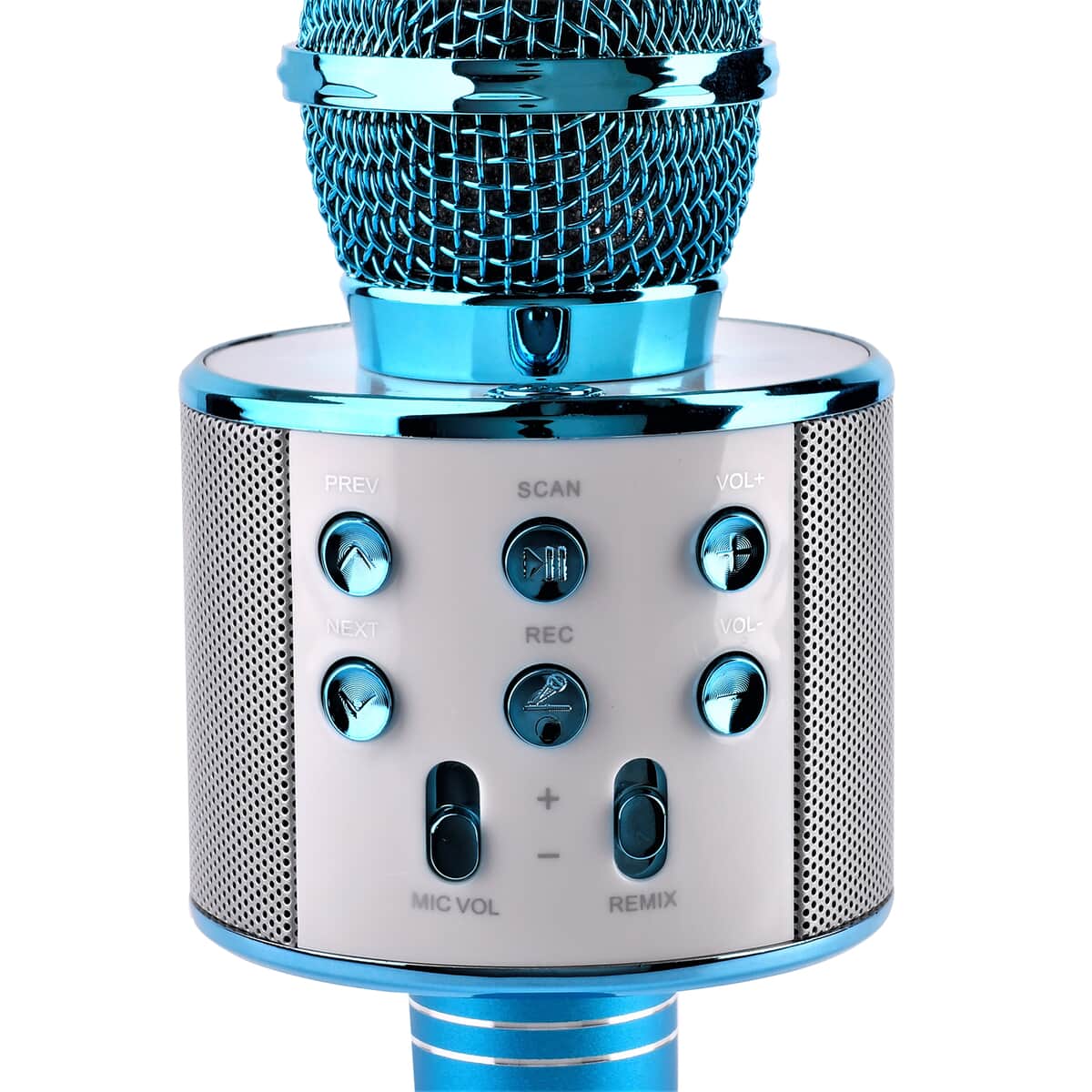 Light Blue Color Wireless Multifunctional Karaoke Microphone HIFI Speaker image number 6