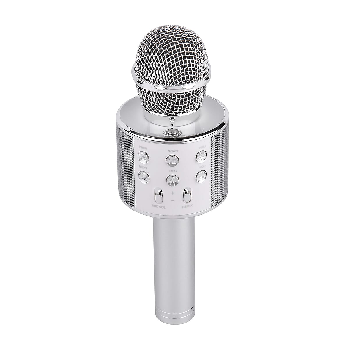 Homesmart Silver Color Wireless Multifunctional Karaoke Microphone HIFI Speaker image number 1