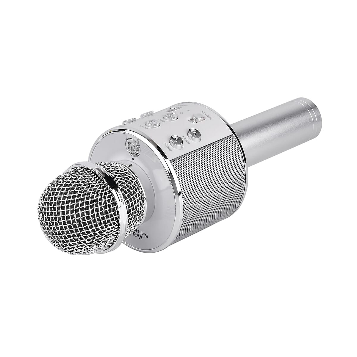 Homesmart Silver Color Wireless Multifunctional Karaoke Microphone HIFI Speaker image number 4