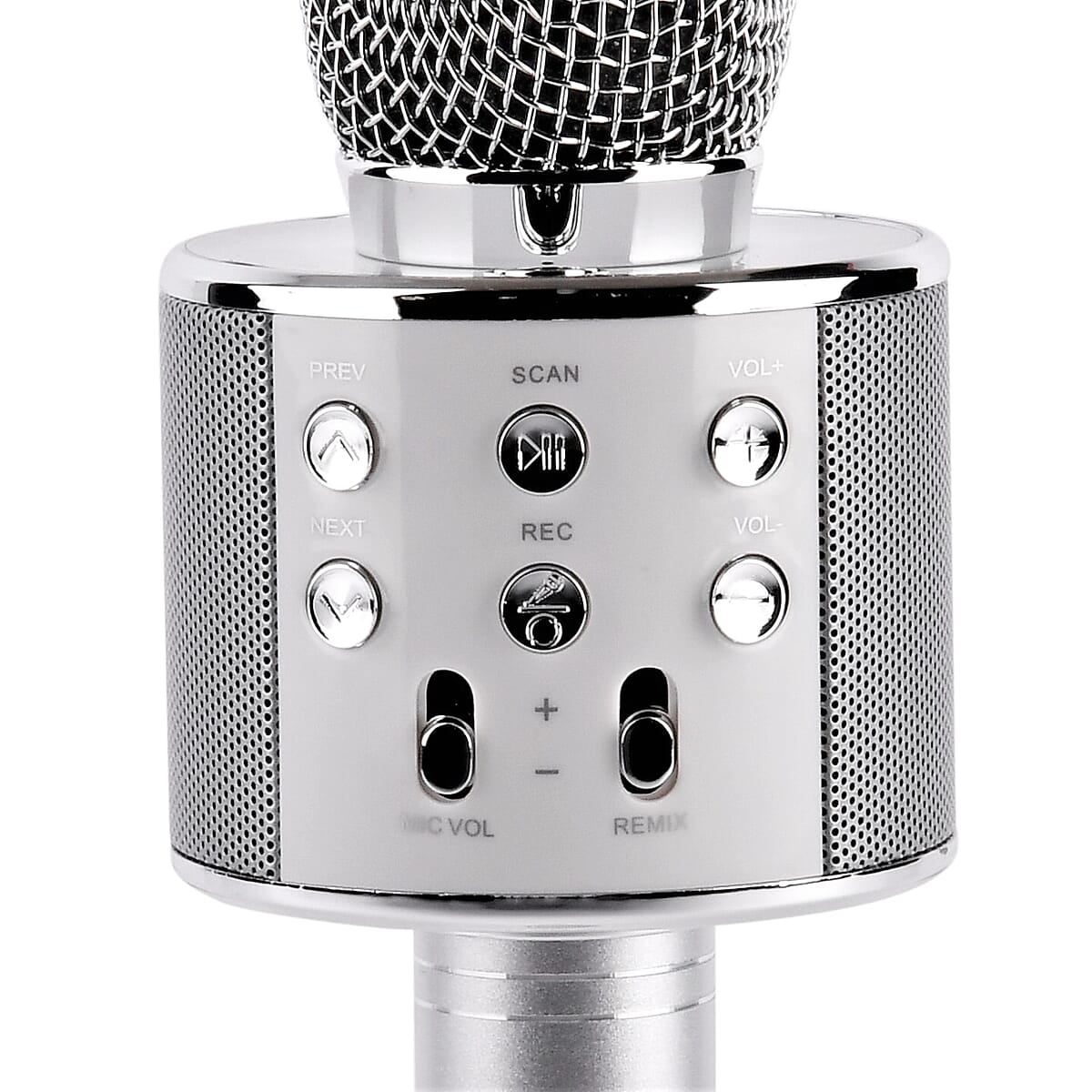 Homesmart Silver Color Wireless Multifunctional Karaoke Microphone HIFI Speaker image number 6