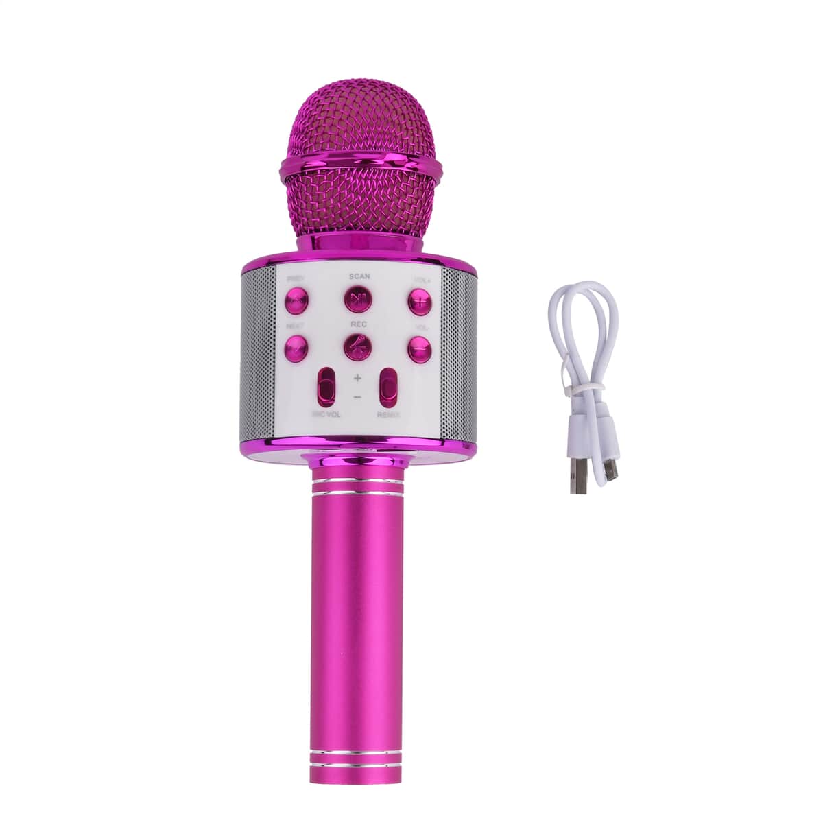 Doorbuster Dark Pink Color Wireless Multifunctional Karaoke Microphone HIFI Speaker image number 0