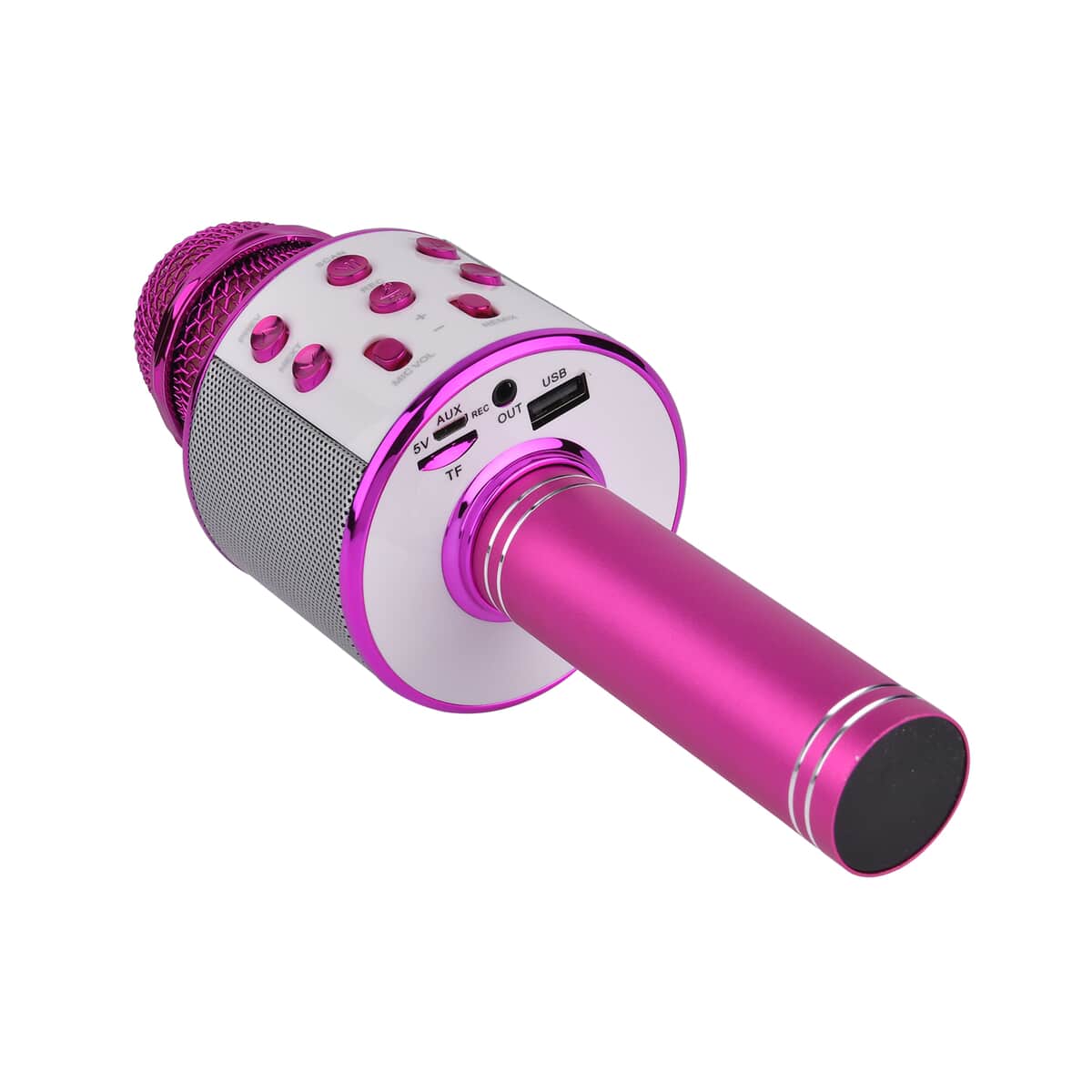 Doorbuster Dark Pink Color Wireless Multifunctional Karaoke Microphone HIFI Speaker image number 5