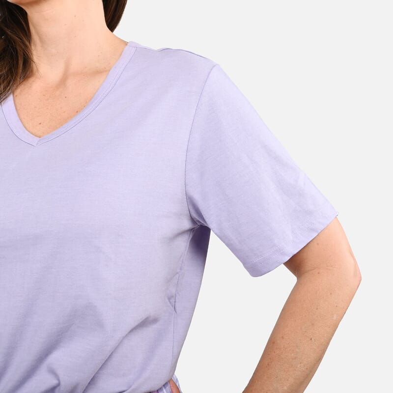 Cozee Corner Lilac Plaid Pajama Set - M