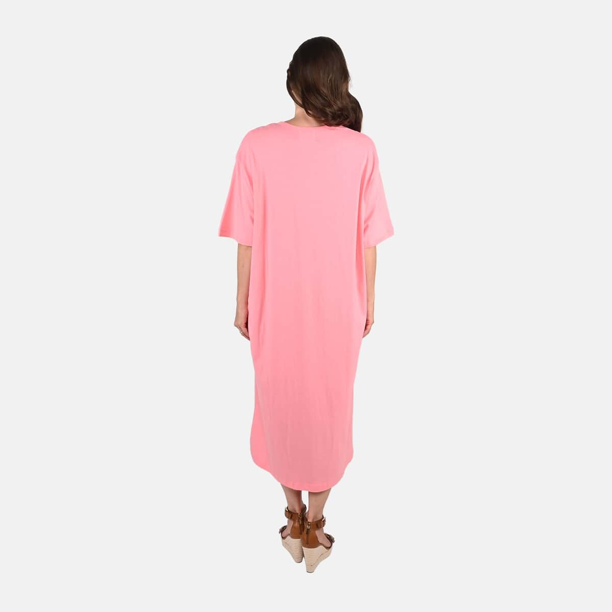 TLV Metropolitan Henley Pink Peach House Dress - One Size Fits up to XXL image number 1