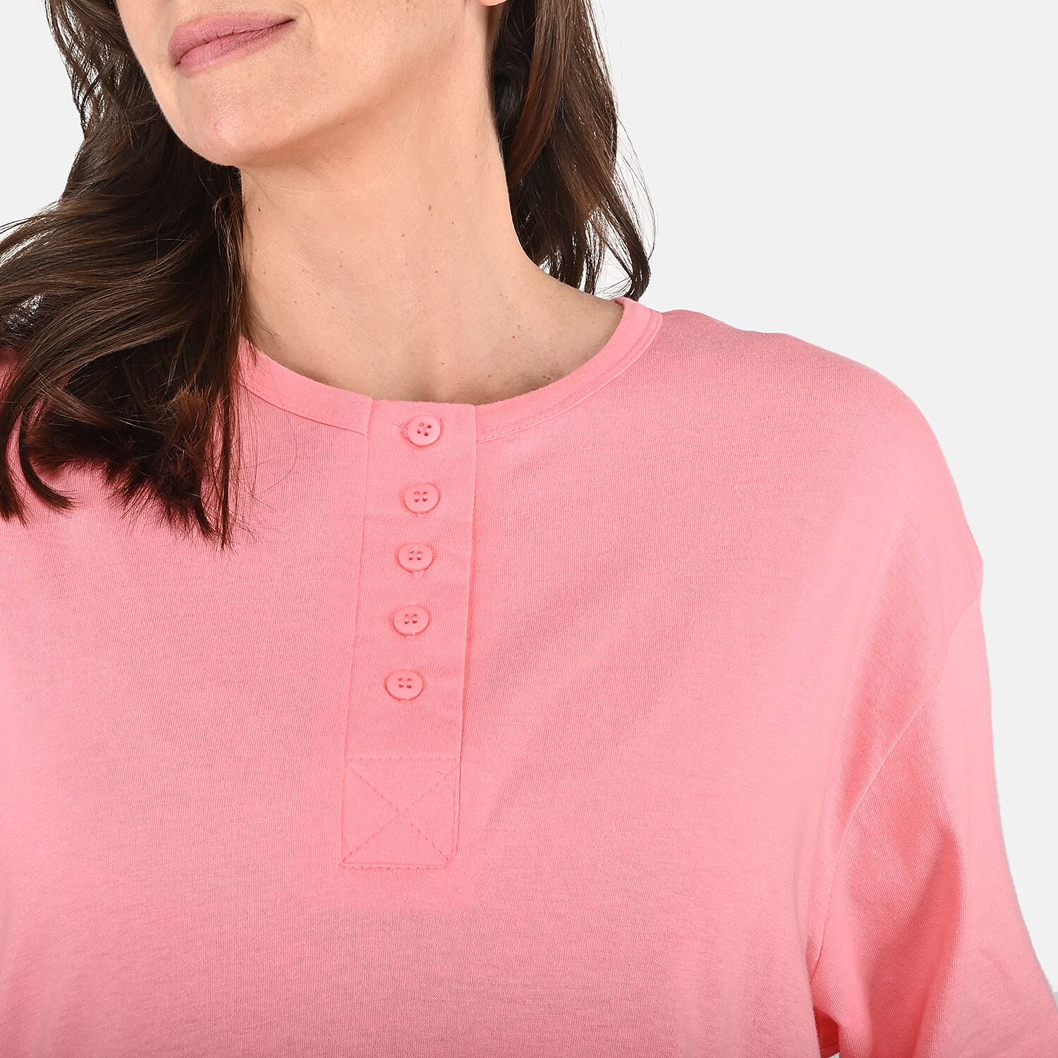 Metropolitan Henley Pink House Dress - One Size Fits up to XXL