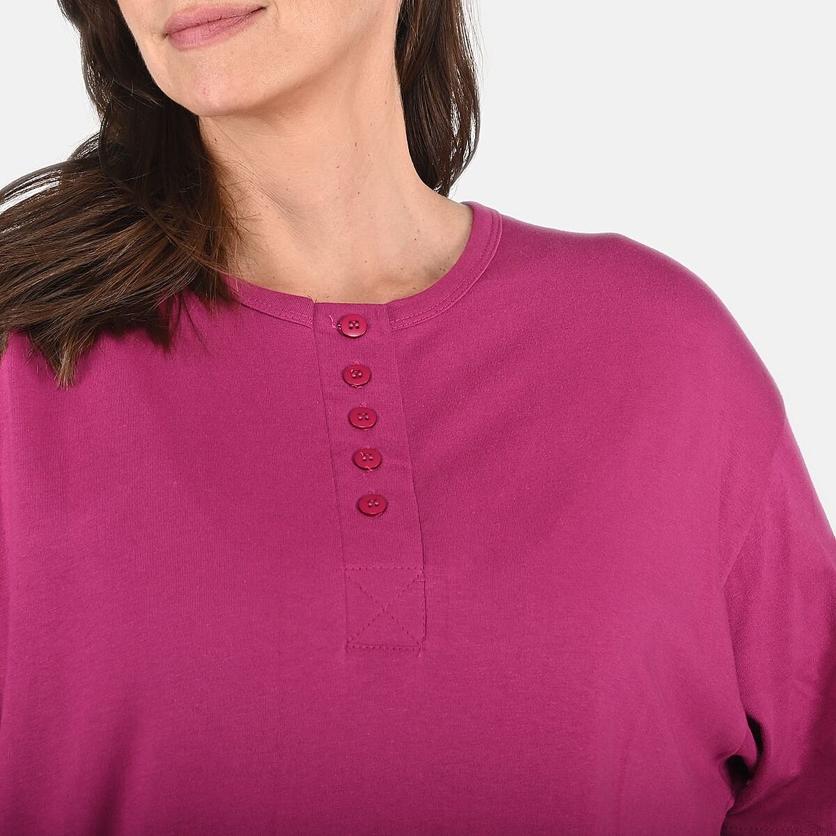 Metropolitan Henley Fuchsia House Dress - One Size Fits up to XXL image number 4