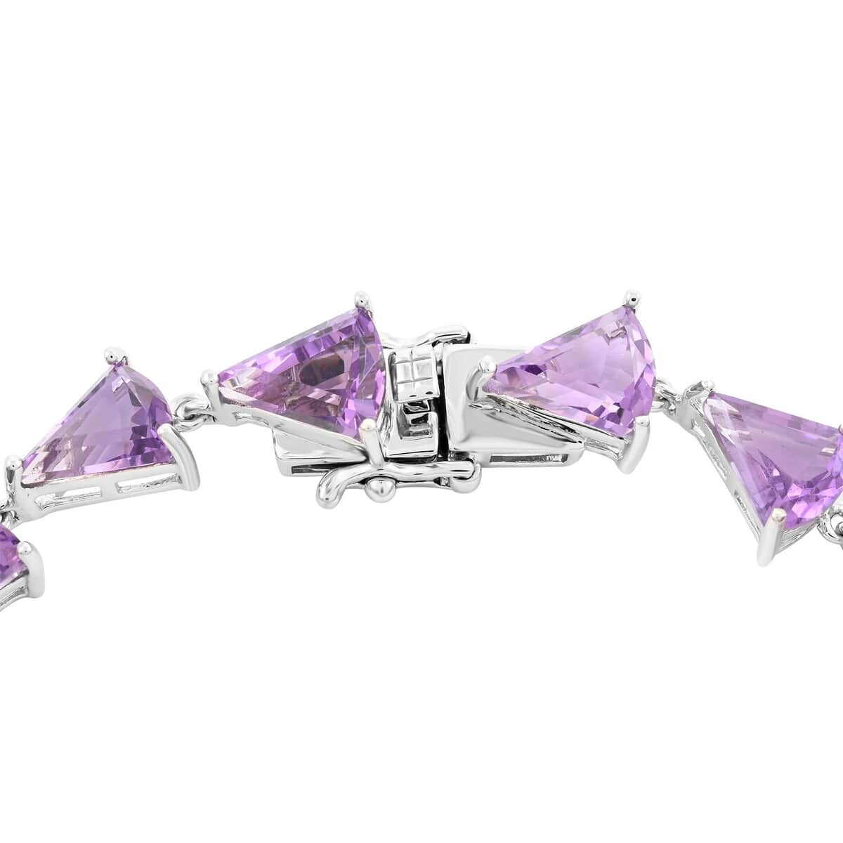 Premium African Amethyst Bracelet in Platinum Over Sterling Silver (8.00 In) 38.00 ctw image number 3