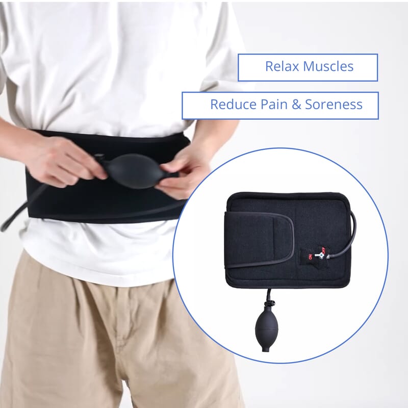 Black Air Compression Support Cold/Hot Back Wrap