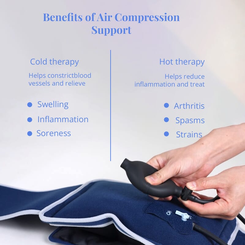 Black Air Compression Support Cold/Hot Back Wrap