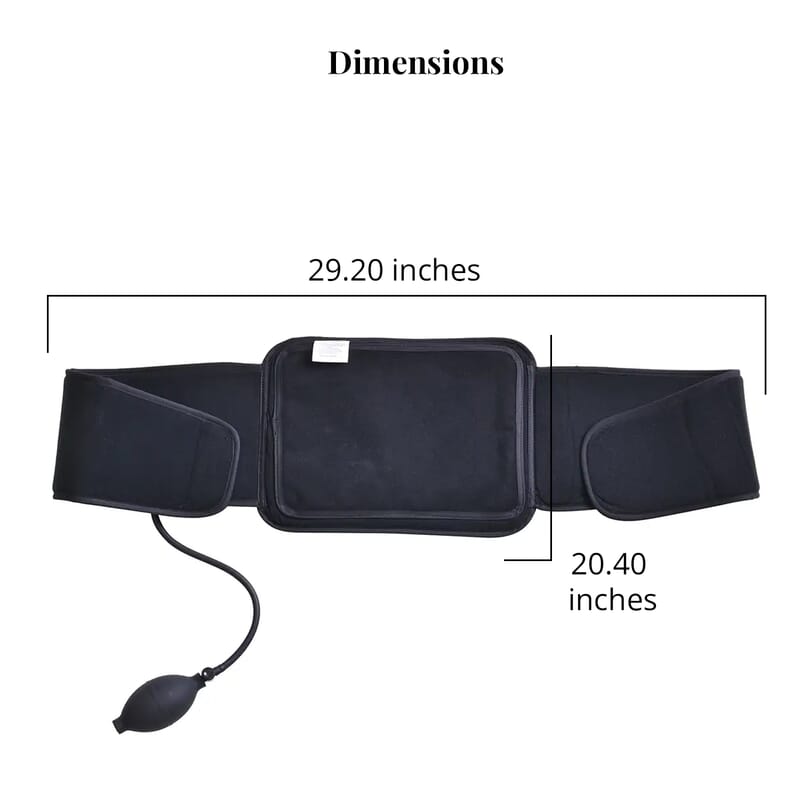 Black Air Compression Support Cold/Hot Back Wrap