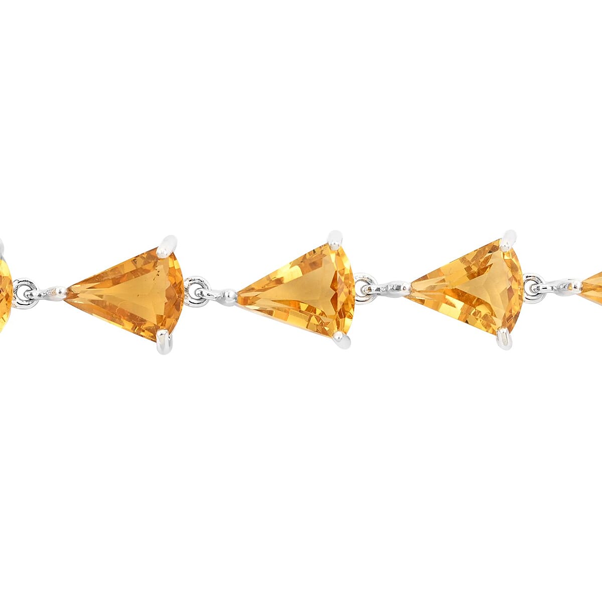 Premium Brazilian Citrine Bracelet in Platinum Over Sterling Silver (6.50 In) 30.40 ctw image number 2