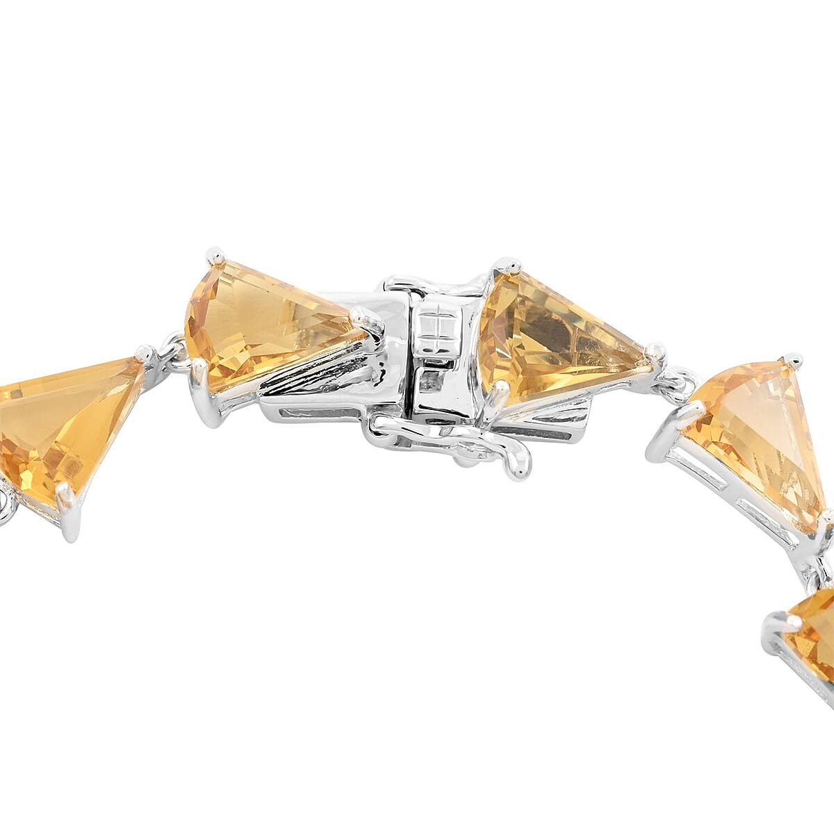 Premium Brazilian Citrine Bracelet in Platinum Over Sterling Silver (6.50 In) 30.40 ctw image number 3