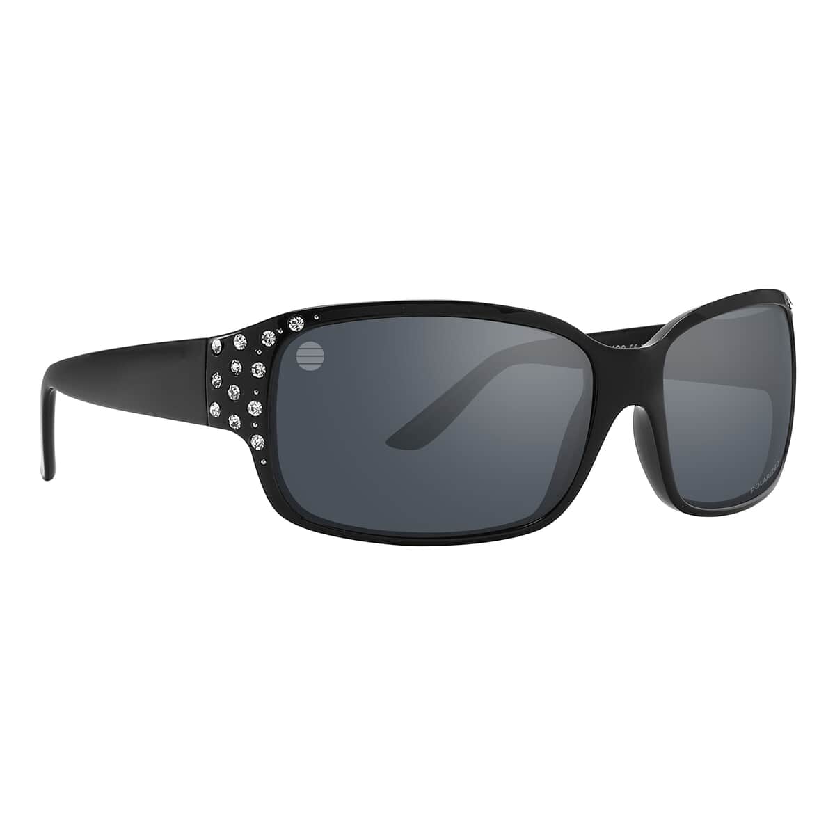 NY Closeout SolarX Women's Polarized UV 400 Fashion Sunglasses with Rhinestone - Black image number 0