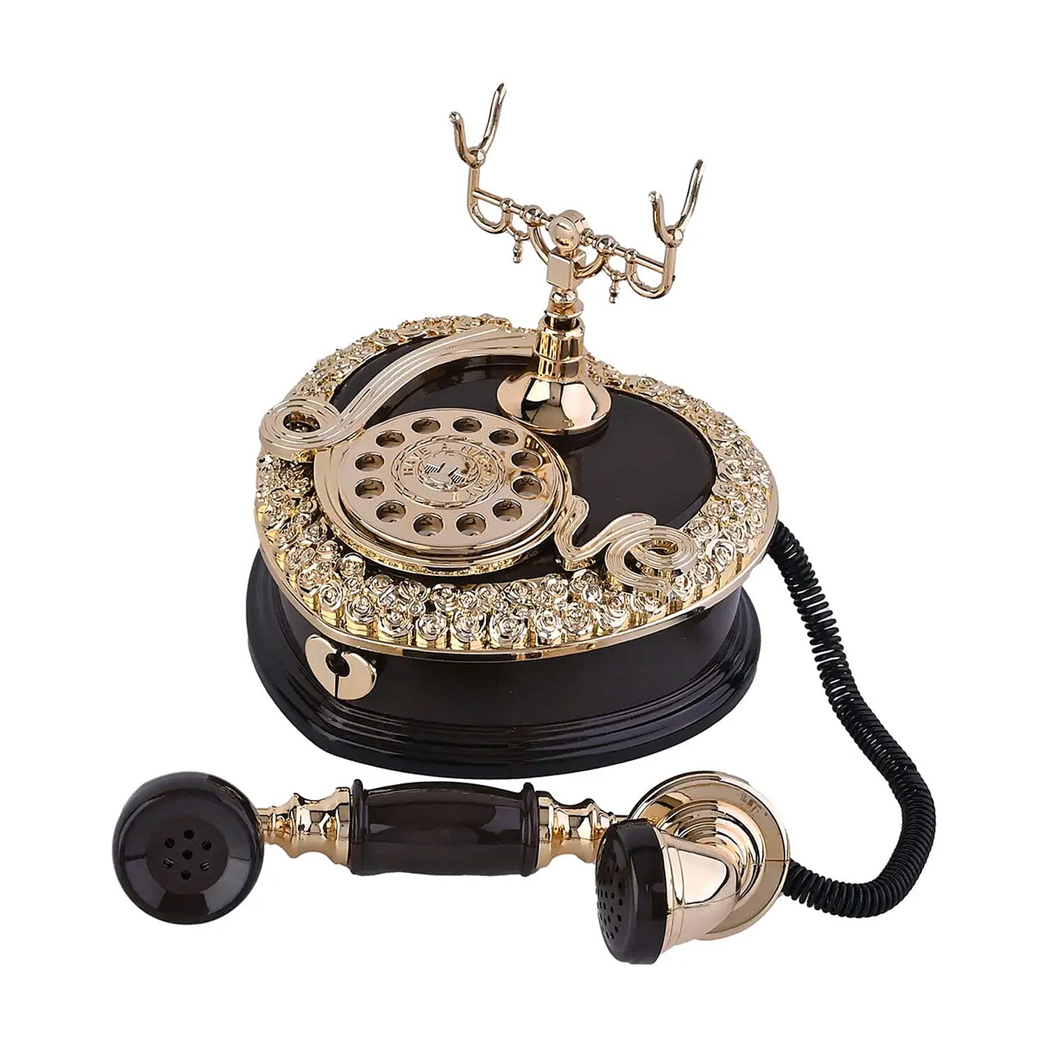 Brown and Gold Retro Telephone Music Box OR Small Jewelry Box