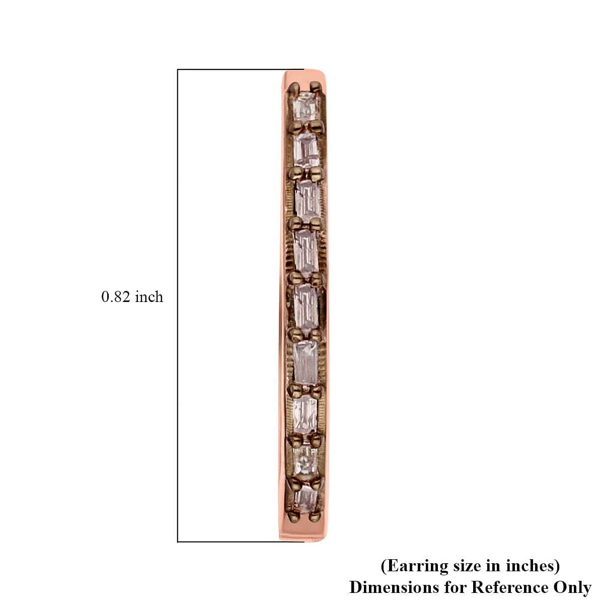 Natural Champagne Diamond Hoop Earrings in Vermeil Rose Gold Over Sterling Silver 0.50 ctw image number 4
