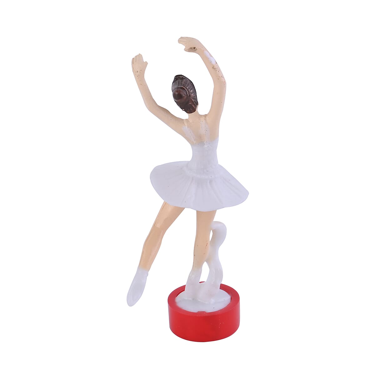 White Piano Shaped Music Box with Ballerina image number 7