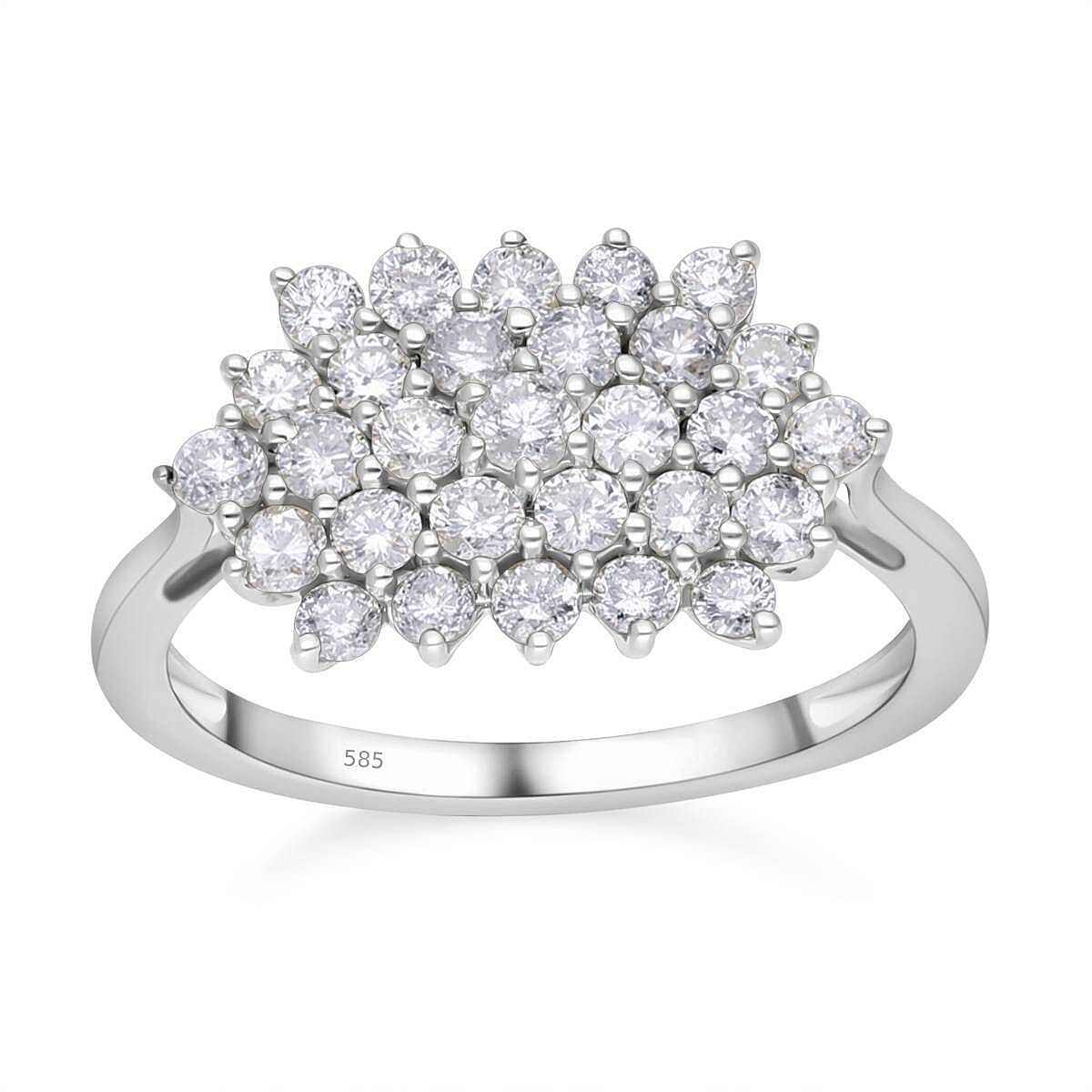 Diamond I1-I2 1.00 ctw Ring in 14K White Gold (Size 9.0)