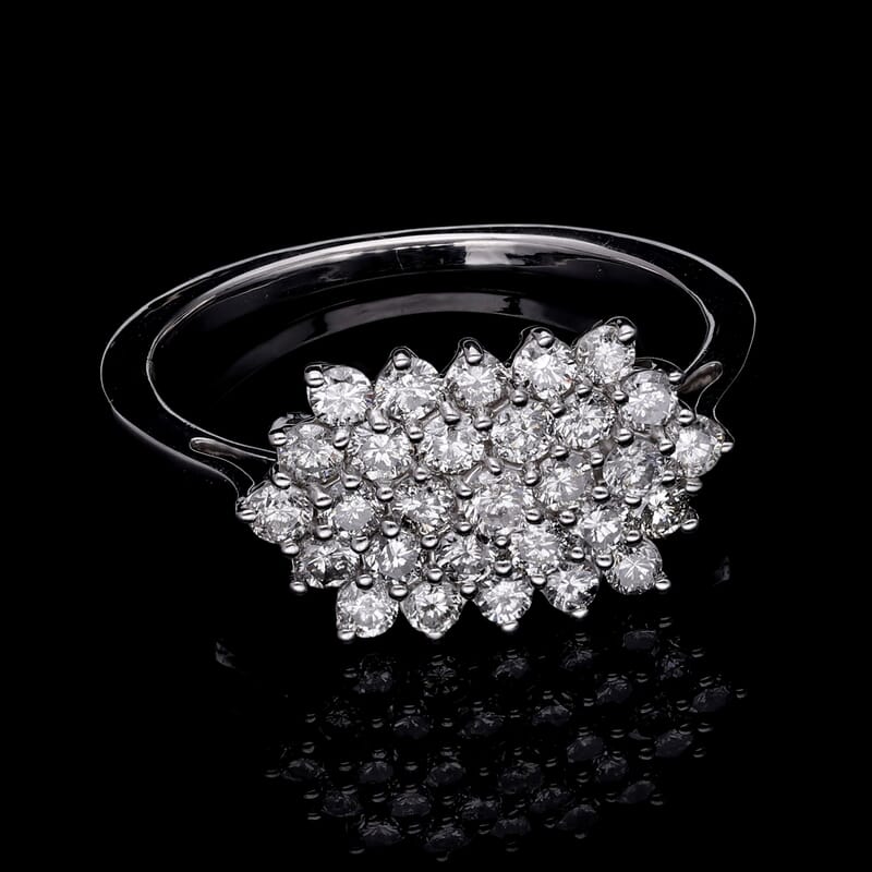 Diamond I1-I2 1.00 ctw Ring in 14K White Gold (Size 9.0)