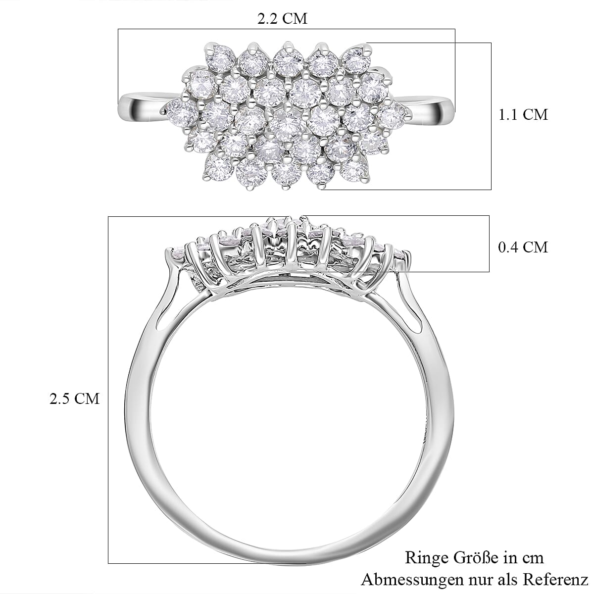 Diamond I1-I2 1.00 ctw Ring in 14K White Gold (Size 9.0)