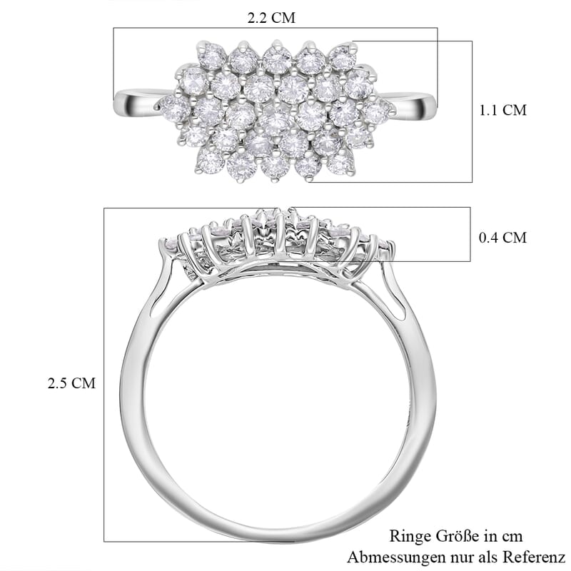 Diamond I1-I2 1.00 ctw Ring in 14K White Gold (Size 9.0)
