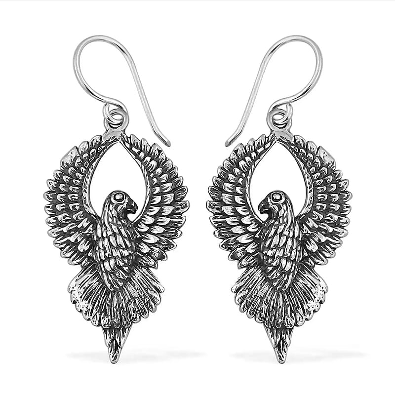 Bali Legacy Eagle Earrings in Sterling Silver 12.15 Grams