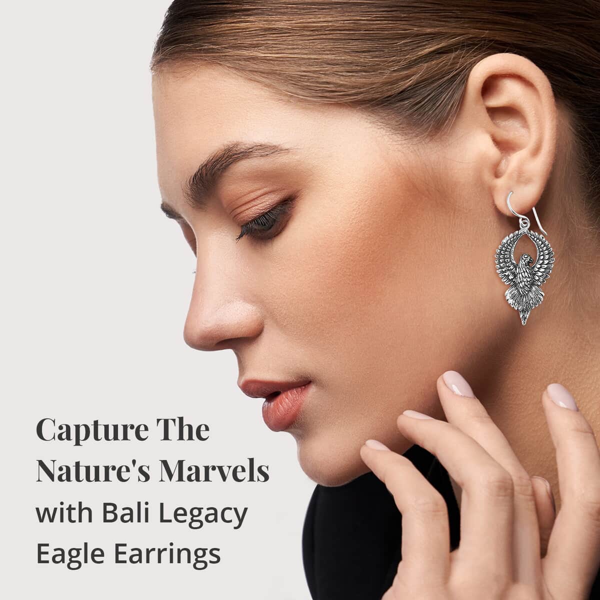 Bali Legacy Sterling Silver Eagle Earrings 12.15 Grams image number 2