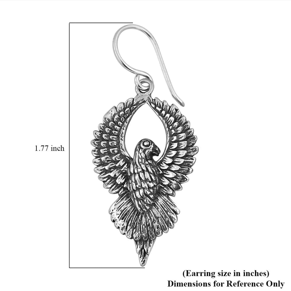 Bali Legacy Sterling Silver Eagle Earrings 12.15 Grams image number 6