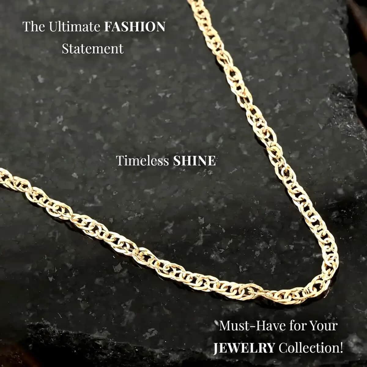 Gold Singapore Chain Necklace, Italian 18K Yellow Gold Necklace, Gold Singapore Necklace, 18 Inch Necklace 1.40 Grams image number 1