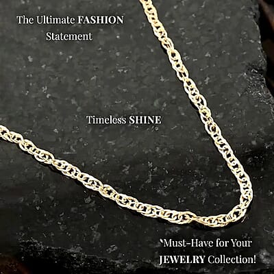 Gold Singapore Chain Necklace, Italian 18K Yellow Gold Necklace, Gold Singapore Necklace, 18 Inch Necklace 1.40 Grams