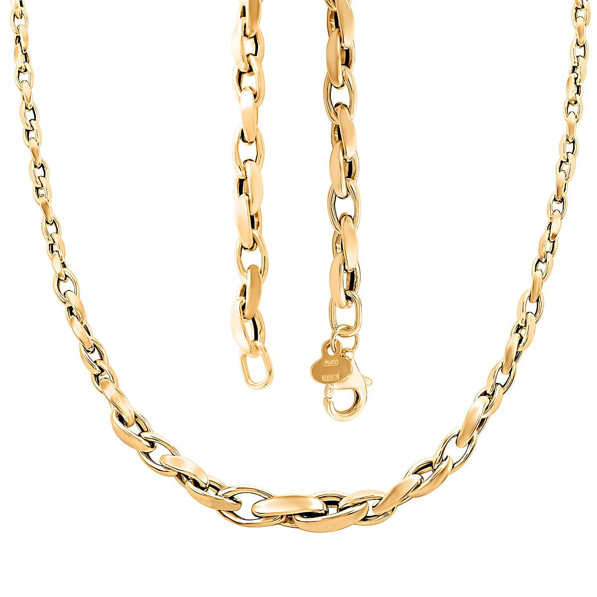 Torchon Italian 10K Yellow Gold 3.5-7.1mm Necklace 20 Inches 7.25 Grams image number 3