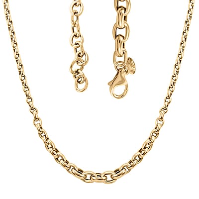 Italian 10K Yellow Gold 7.8mm Oval Rolo Graduated Necklace 18-20 Inches 9.30 Grams