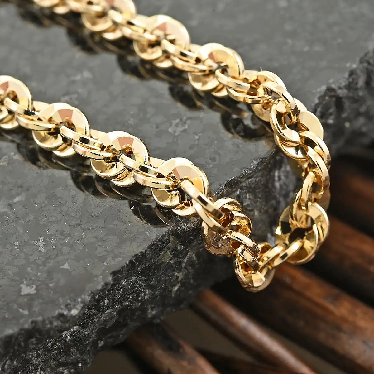 Spirale Rope Italian 10K Yellow Gold 4.5mm Necklace 20 Inches 4.5 Grams image number 1