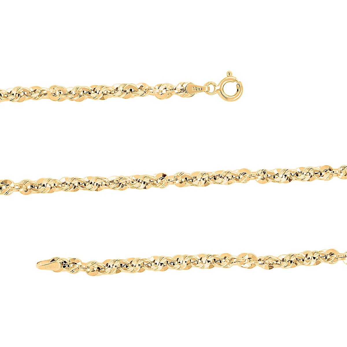 Spirale Rope Italian 10K Yellow Gold 4.5mm Necklace 20 Inches 4.5 Grams image number 2