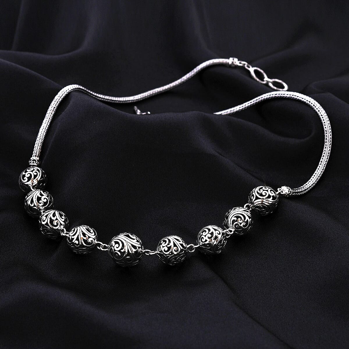 TLV Bali Legacy Sterling Silver Toggle Clasp Round Necklace (20 Inches) (46.20 g) image number 1