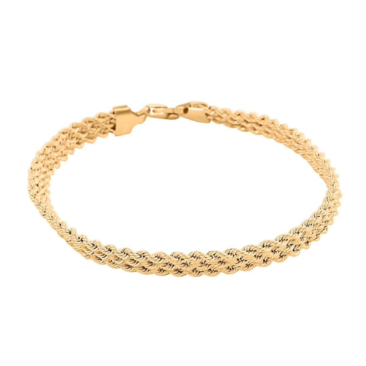 Multistrati Rope Italian 10K Yellow Gold 5.8mm Bracelet (7.50 In) 3.50 Grams image number 0