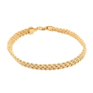 Multistrati Rope Italian 10K Yellow Gold 5.8mm Bracelet (7.50 In) 3.50 Grams