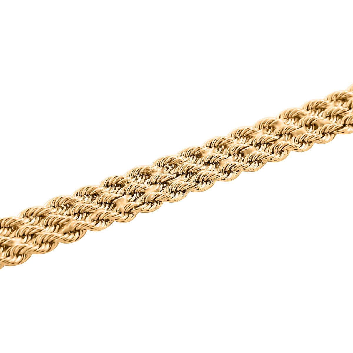 Multistrati Rope Italian 10K Yellow Gold 5.8mm Bracelet (7.50 In) 3.50 Grams image number 2