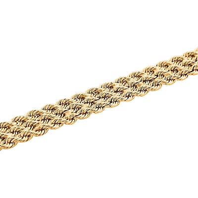 Multistrati Rope Italian 10K Yellow Gold 5.8mm Bracelet (7.50 In) 3.50 Grams