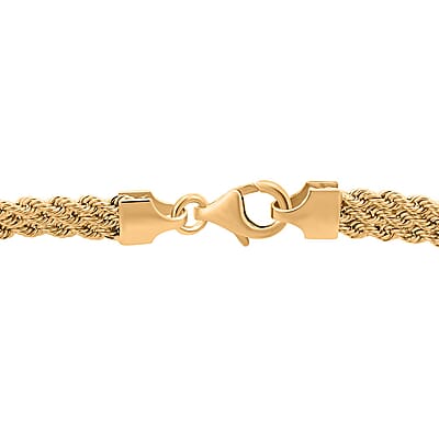 Multistrati Rope Italian 10K Yellow Gold 5.8mm Bracelet (7.50 In) 3.50 Grams