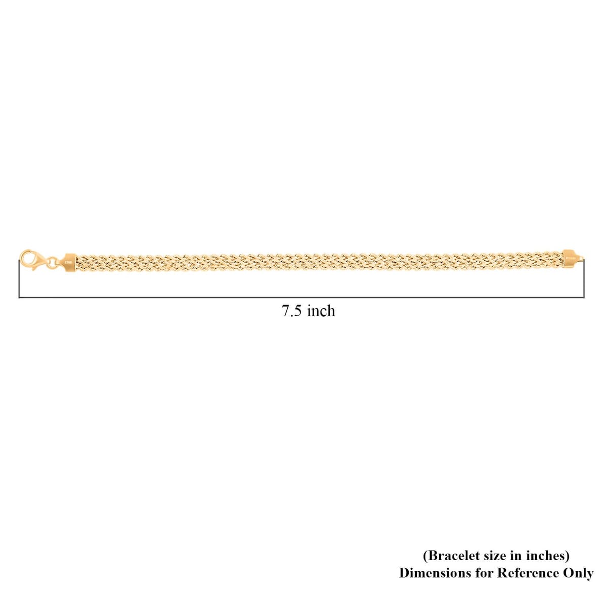 Multistrati Rope Italian 10K Yellow Gold 5.8mm Bracelet (7.50 In) 3.50 Grams image number 4