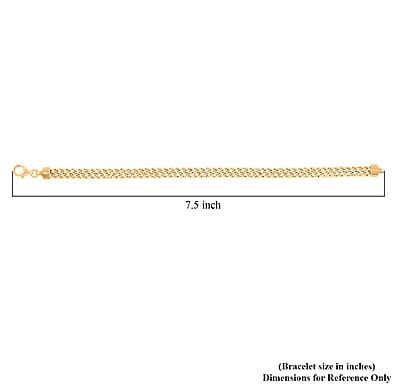 Multistrati Rope Italian 10K Yellow Gold 5.8mm Bracelet (7.50 In) 3.50 Grams
